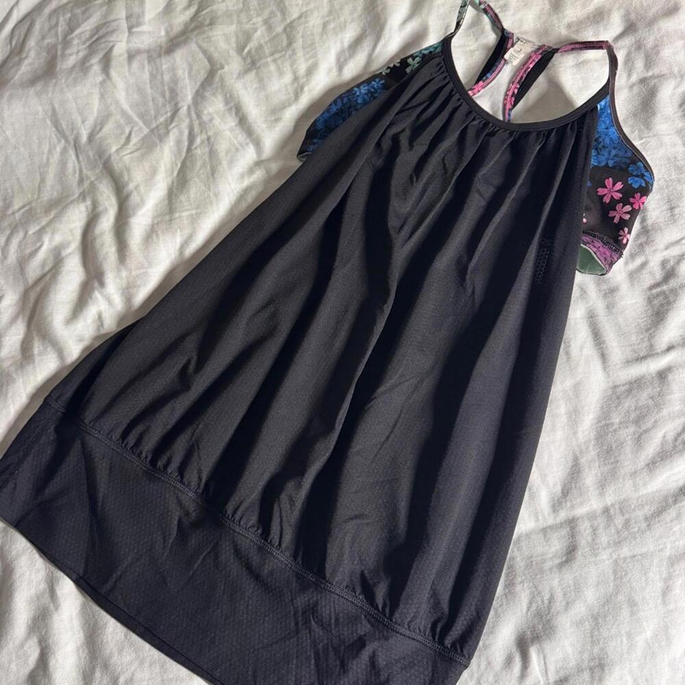 🤍 1 Lululemon No Limits Tank - Black Spring Has Sprung Multi